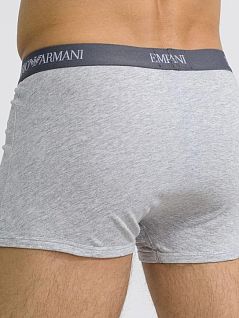 Набор боксеров из хлопка и эластана (синий, серый, черный) (3шт) Emporio Armani RT111610_CC722 94235
